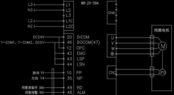 伺服电机与plc接线图